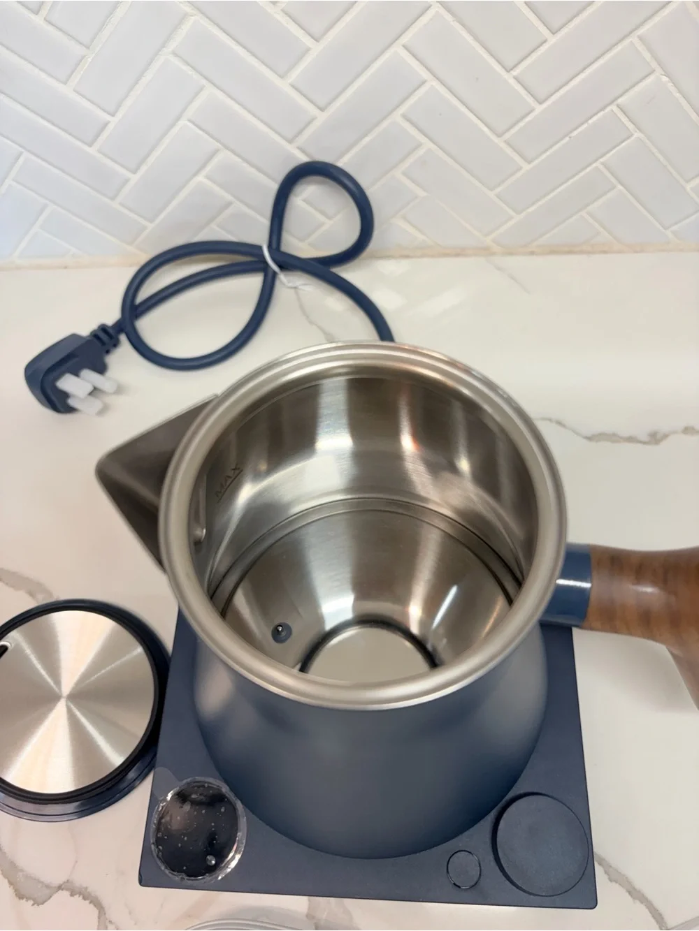 Fellow Corvo EKG Pro Electric Kettle Temp Control Blue Coffee Tea Essential